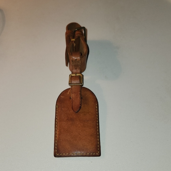 Louis Vuitton Tan Leather Luggage Tag - Picture 2 of 3